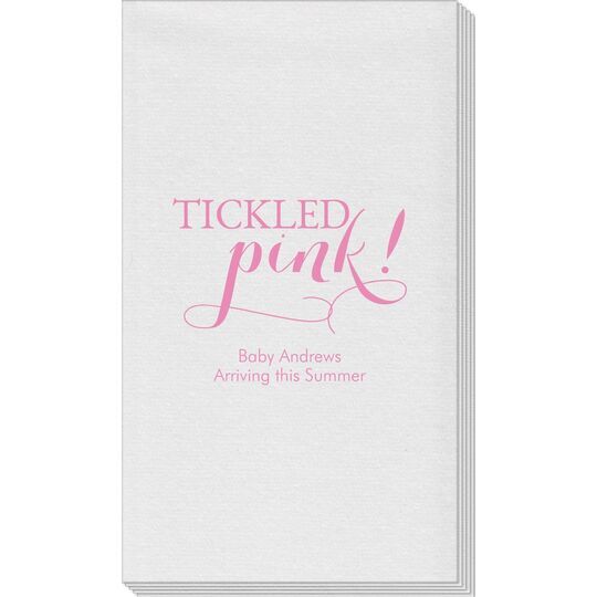 Tickled Pink Linen Like Guest Towels